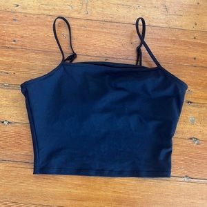 alo yoga admire black tank. Small.